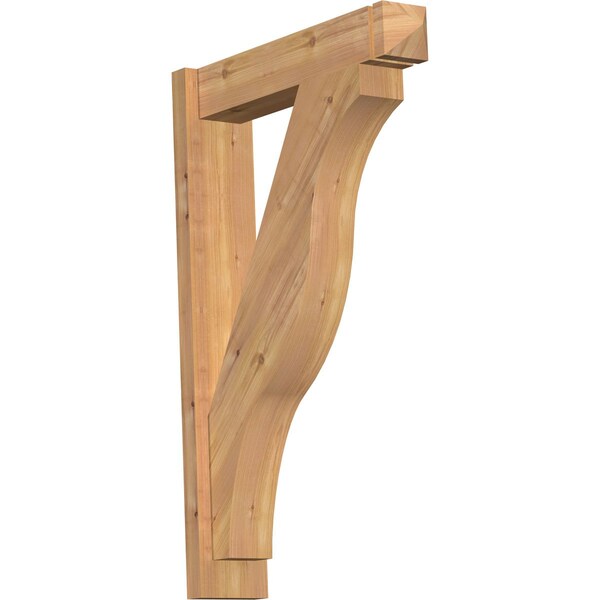 Ekena Millwork Funston Arts & Crafts Smooth Outlooker, Western Red Cedar, 5 1/2"W x 24"D x 36"H OUT06X24X36FST03SWR - main